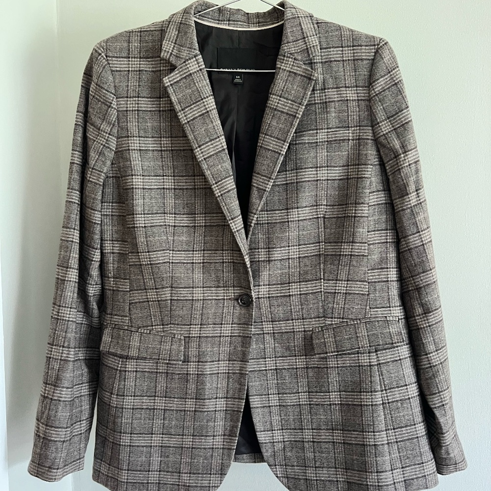 Banana Republic Women Plaid Blazer size 14